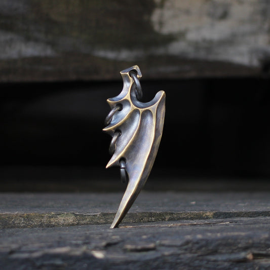 Angel Wings 925 Silver Pendant, Devil Wings Silver Pendant, Dragon Wings Sterling Silver Pendant-Craftsmen made - SATANHORN