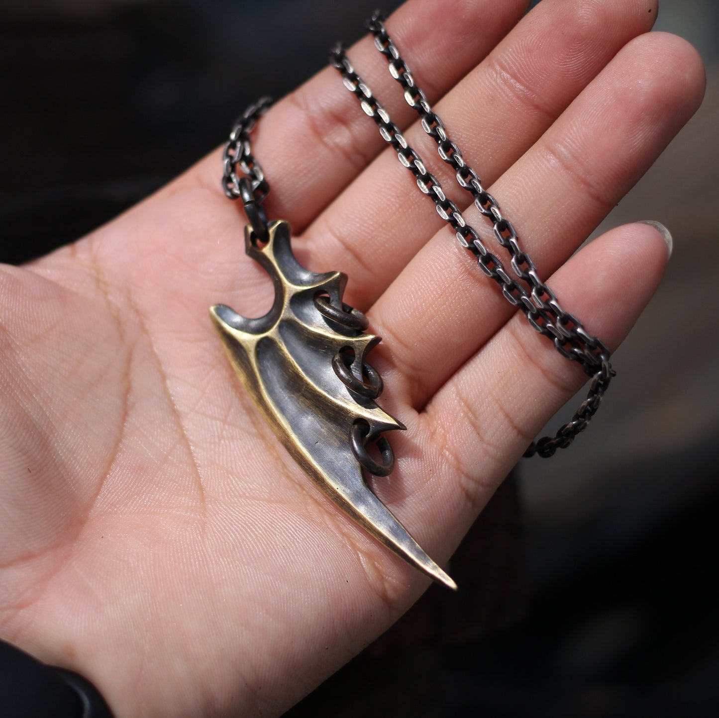 Angel Wings 925 Silver Pendant, Devil Wings Silver Pendant, Dragon Wings Sterling Silver Pendant-Craftsmen made - SATANHORN