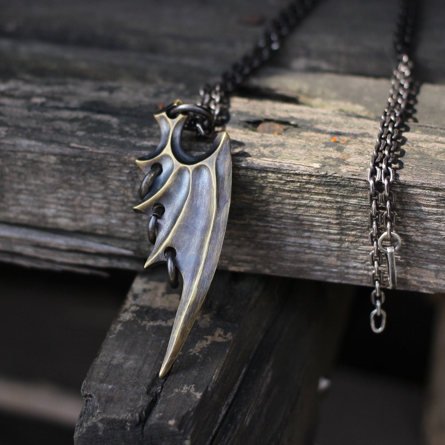Angel Wings 925 Silver Pendant, Devil Wings Silver Pendant, Dragon Wings Sterling Silver Pendant-Craftsmen made - SATANHORN