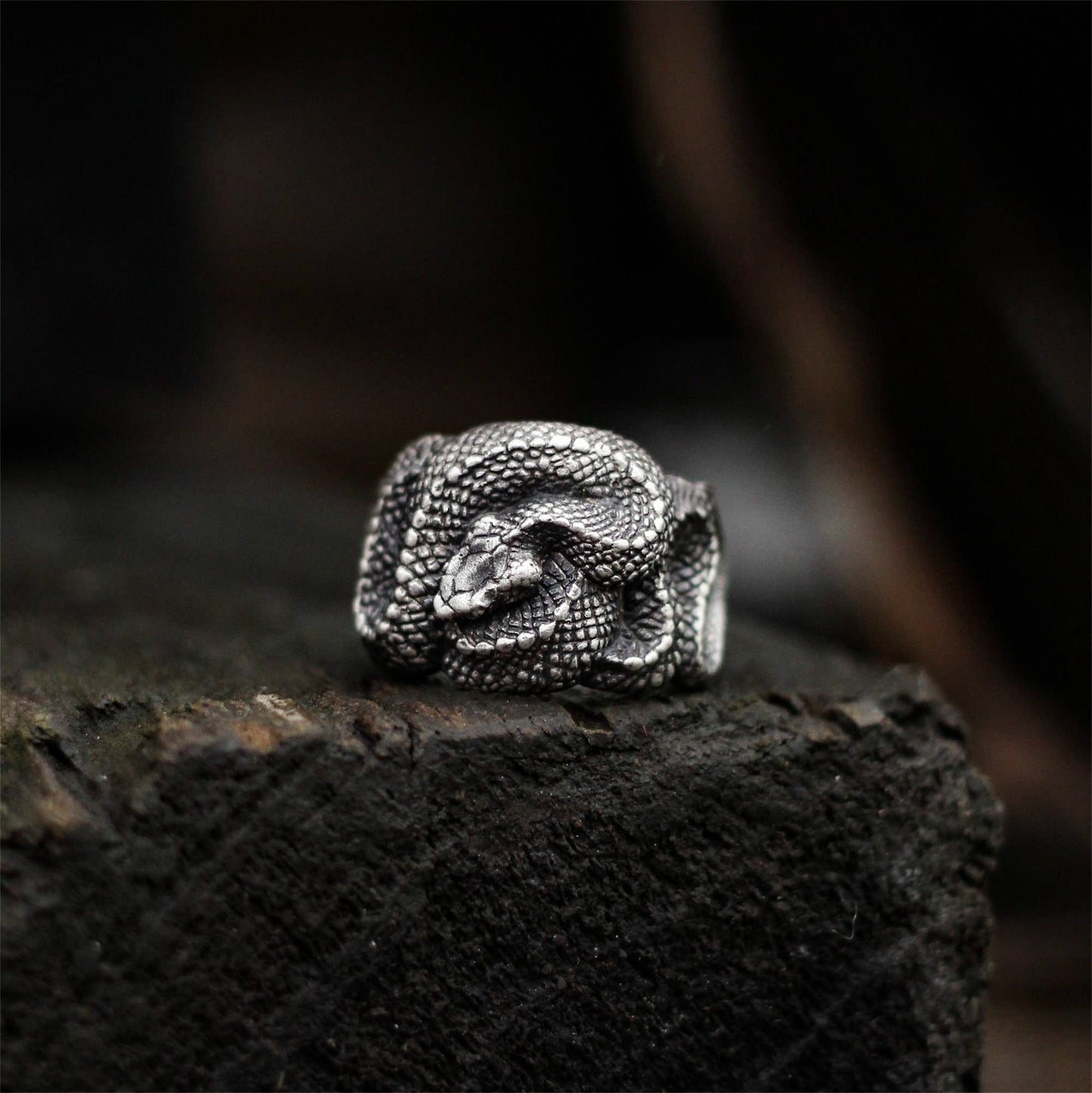 Snake 925 silver ring, Viper silver snake Medusa ring, exquisite handmade snake ring, made of 925 sterling silver and brass-Craftsmen made - SATANHORN