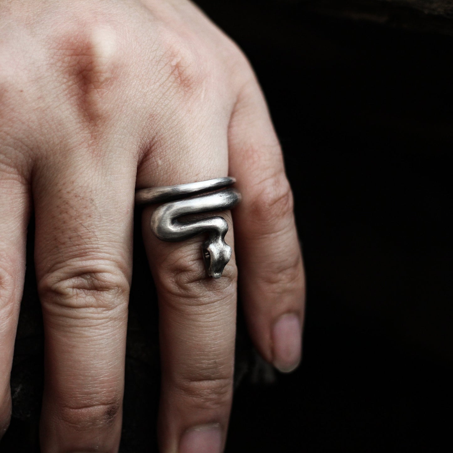 Snake 925 silver ring, snake jewelry, snake brass ring, 925 silver animal ring, silver animal jewelry, unique snake jewelry-Craftsmen made - SATANHORN