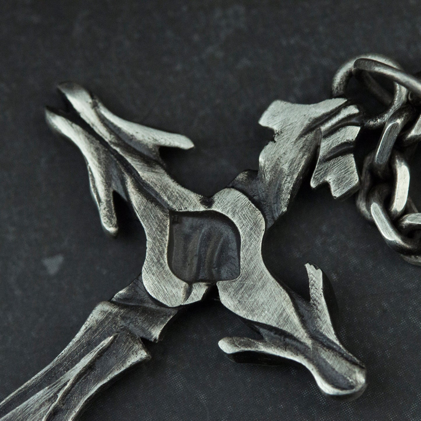 Hook Shaped Cross 925 Silver Pendant Necklace, Christian Cross Faith Jewelry Necklace Pendant, Unique Cross-Craftsman made