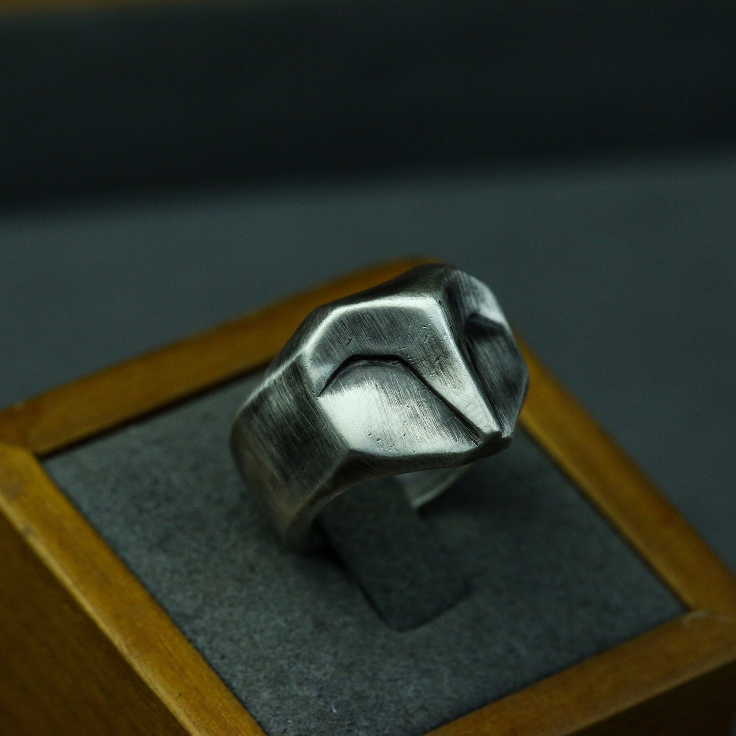 Owl 925 silver ring, eagle simple abstract 925 silver ring, personalized flying bird ring jewelry-Craftsmen made - SATANHORN