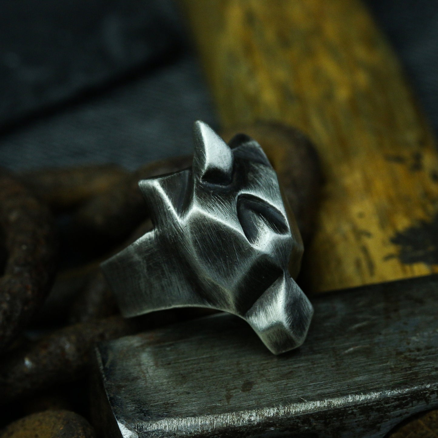 Unicorn 925 silver ring, simple abstract beast 925 silver ring finger ring, unique and mysterious jewelry-Craftsmen made - SATANHORN