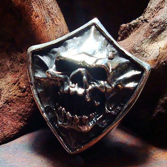 925 Sterling Silver Skull Pendant, Skull Necklace, Good and Evil Pendant, Gothic Jewelry, Men's Necklace - Handmade