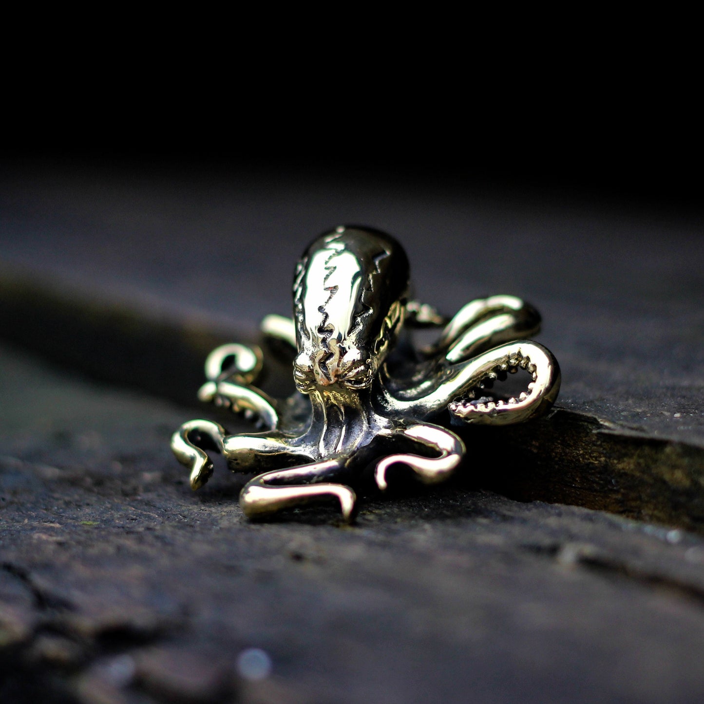 Octopus Cthulhu 925 silver Pendant Necklace Brass and Sterling Silver, Sleeping God Cthulhu-Octopus Paul Pendant Necklace-Craftsmen made