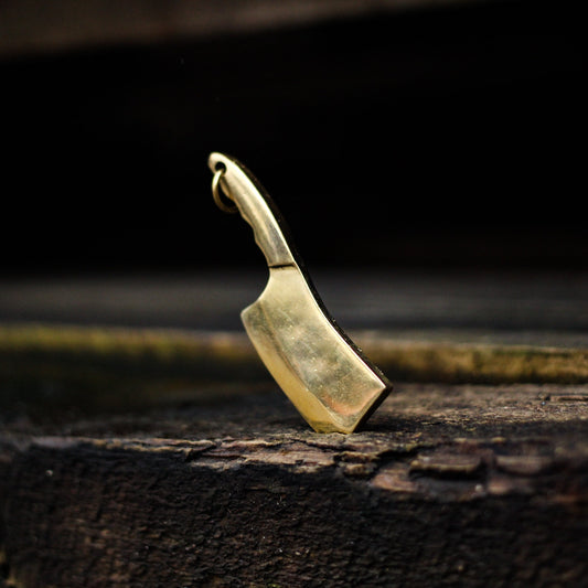 Kitchen Knife 925silver/brass Necklace Pendant, Fortune Jewelry, Sterling Silver Kitchen Knife - Craftsman made - SATANHORN