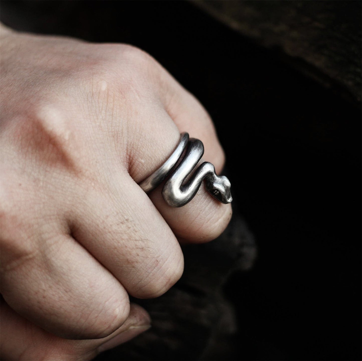 Snake 925 silver ring, snake jewelry, snake brass ring, 925 silver animal ring, silver animal jewelry, unique snake jewelry-Craftsmen made - SATANHORN