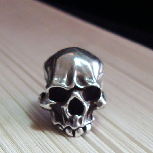 Skull ear studs, skull jewelry, sterling silver ear studs-handmade