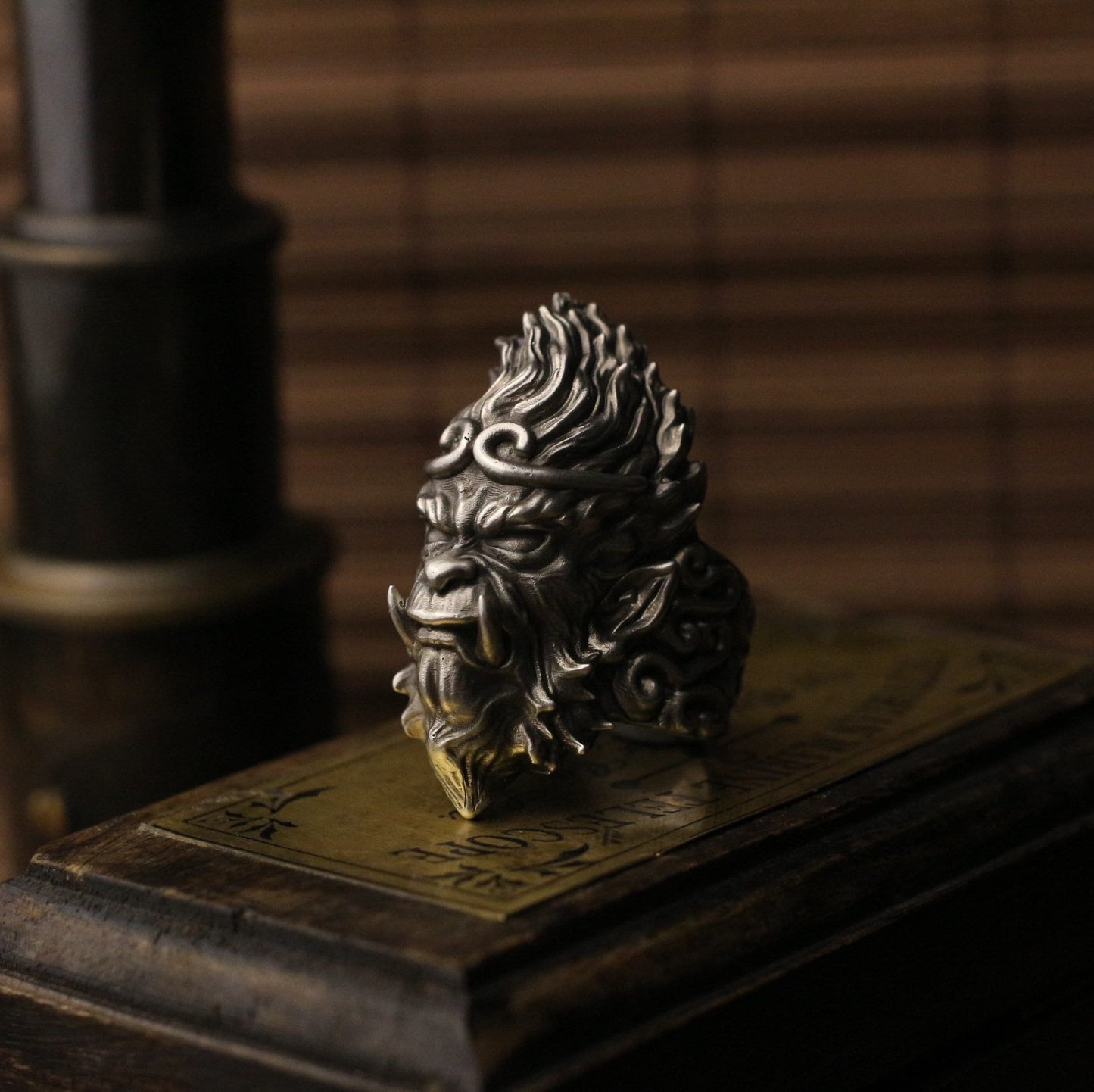 Monkey King 925 silver ring, Monkey King Jewelry - Craftsman made - SATANHORN