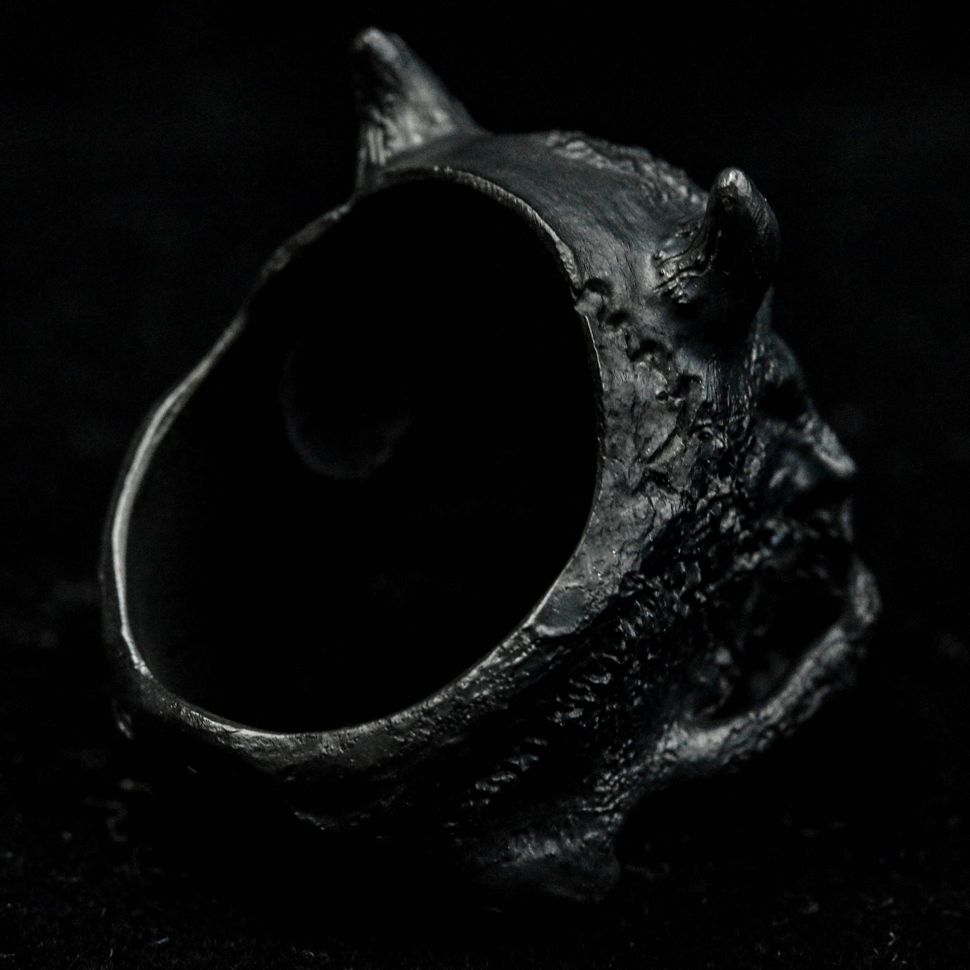 Mechanical Skull Ring, Jawless Skull Silver Ring, Delicate Engraved Sterling Silver Ring, Men's Skull Skull Ring Knight Skull Jewelry.