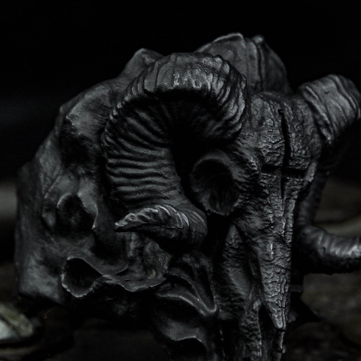 Retro Sheep Skull ring, Shofar skull ring, evil god ring, pan god ring, skull ring, Gothic ring, Freemason Locomotive Ring