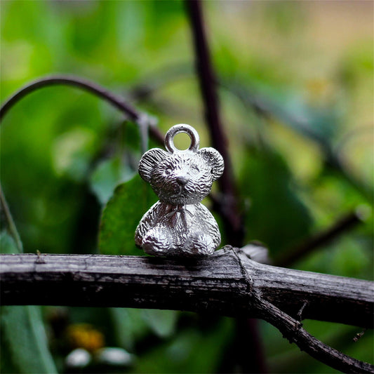 Muppet Bear 925 Silver Pendant Necklace, Little Bear Silver Necklace, 925 Sterling Silver Gift Necklace Pendant for Girls - Craftsman Made - SATANHORN