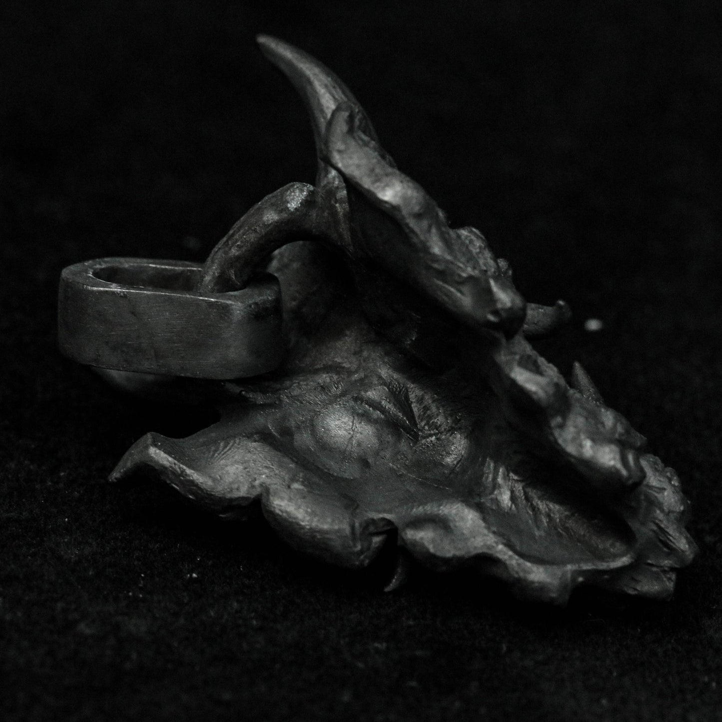 Skull pendant, Horned pendant, Long Tooth Pendant, Triangle skull pendant, Silver skull pendant, Demon Skull Pendant.