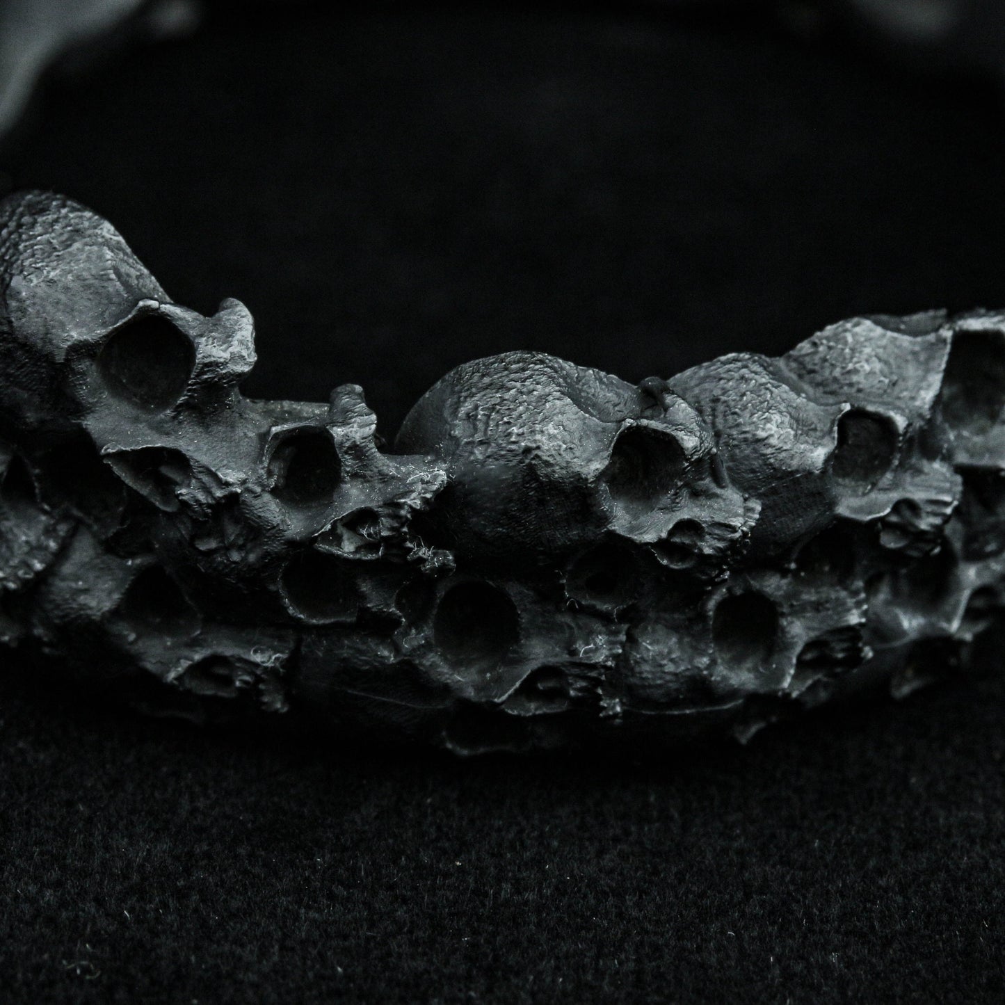 Thousand Faces Skull Bracelet, Death Ghost Bracelet, Satanic Hell Bracelet, Adjustable Size Silver Bracelet - Artisan Make Jewelry..