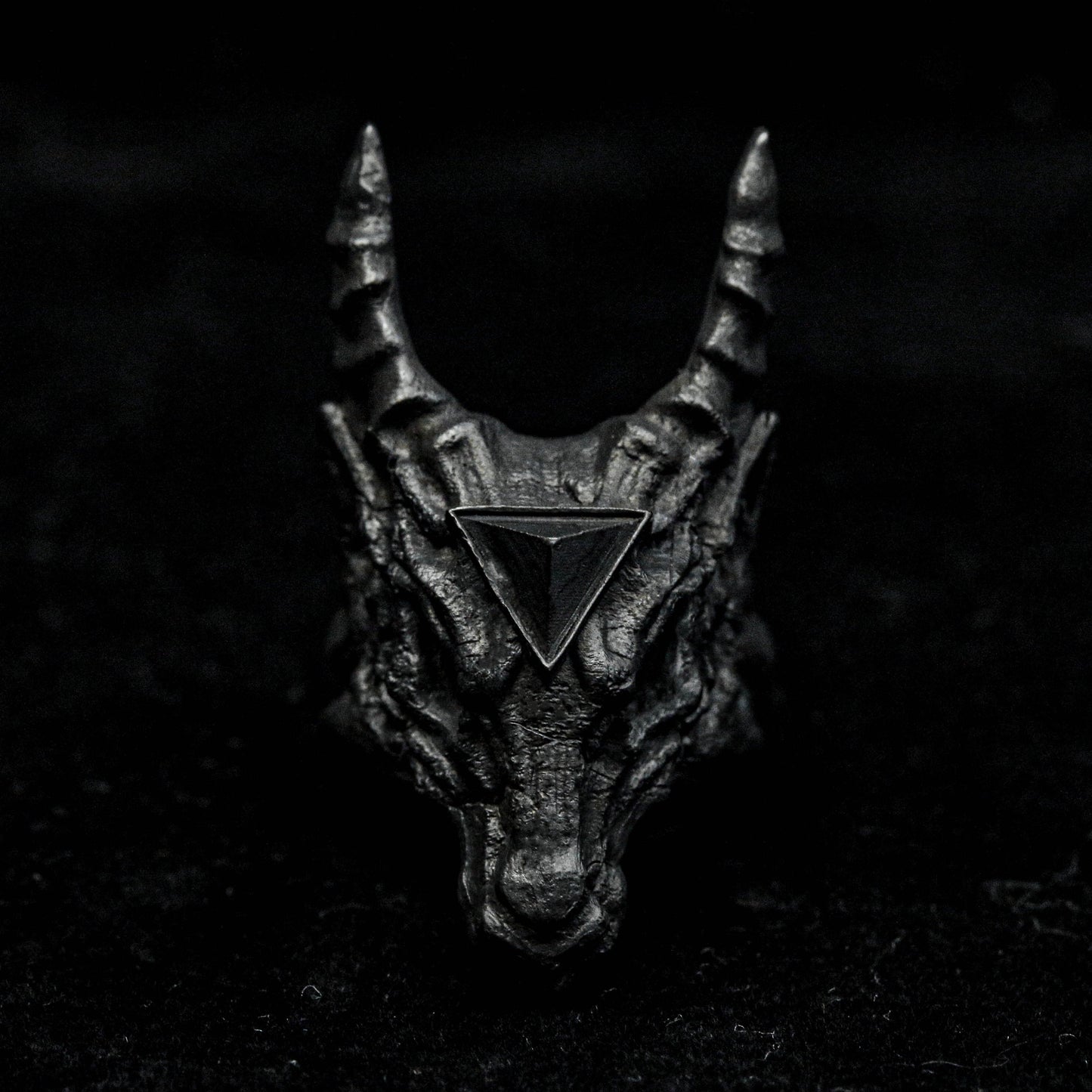 Antelope Skull Skeleton ring, Shofar skull ring, evil god ring, pan god ring, skull ring, Gothic ring, God's jewelry