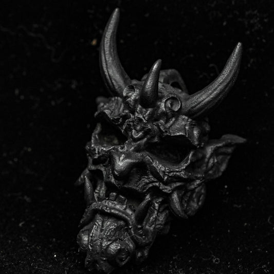 Skull pendant, Horned pendant, Long Tooth Pendant, Triangle skull pendant, Silver skull pendant, Demon Skull Pendant.