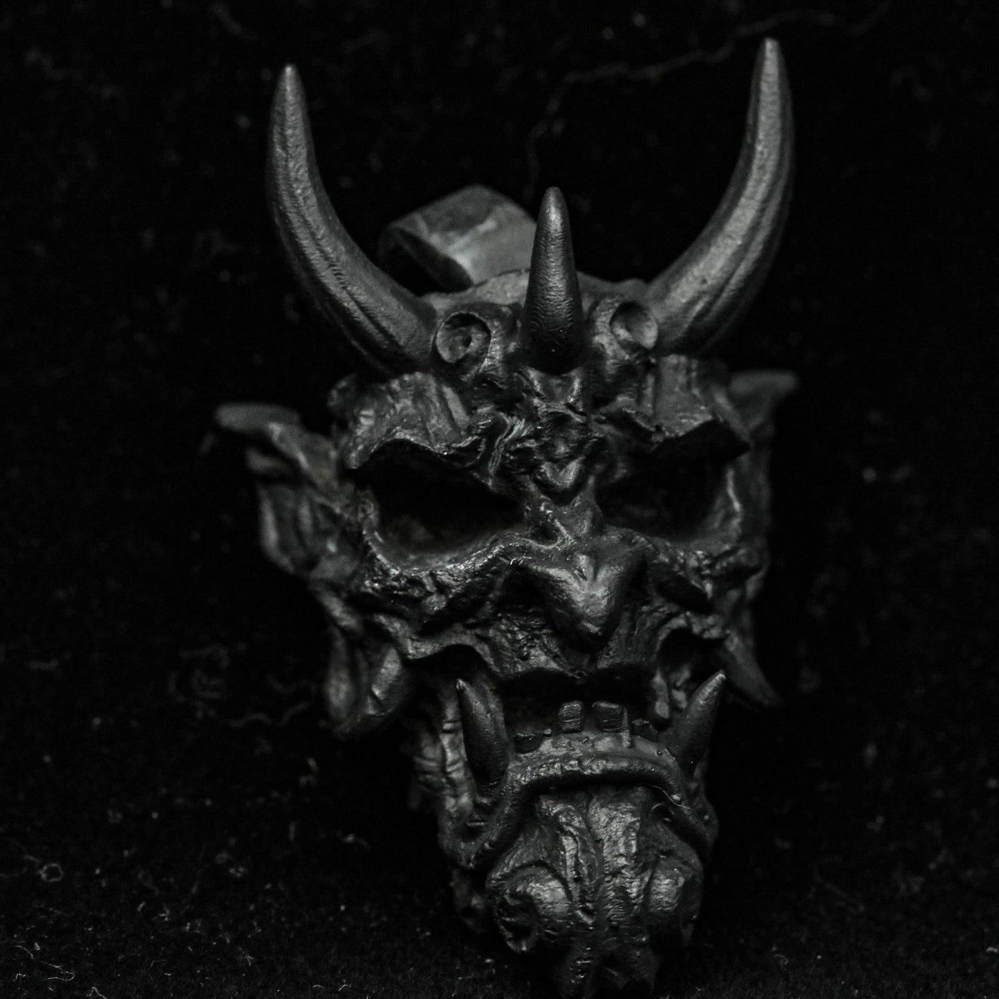 Skull pendant, Horned pendant, Long Tooth Pendant, Triangle skull pendant, Silver skull pendant, Demon Skull Pendant.