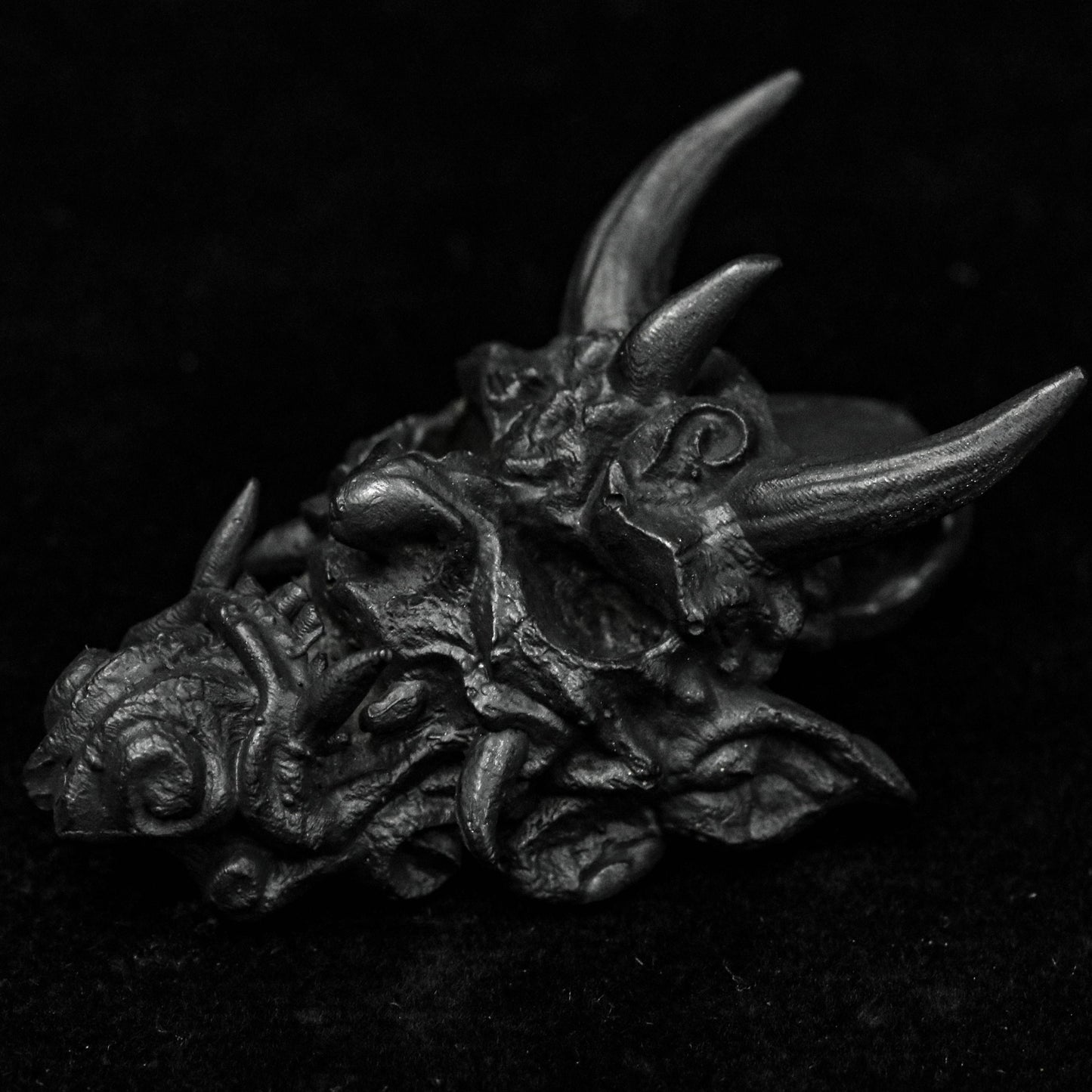 Skull pendant, Horned pendant, Long Tooth Pendant, Triangle skull pendant, Silver skull pendant, Demon Skull Pendant.