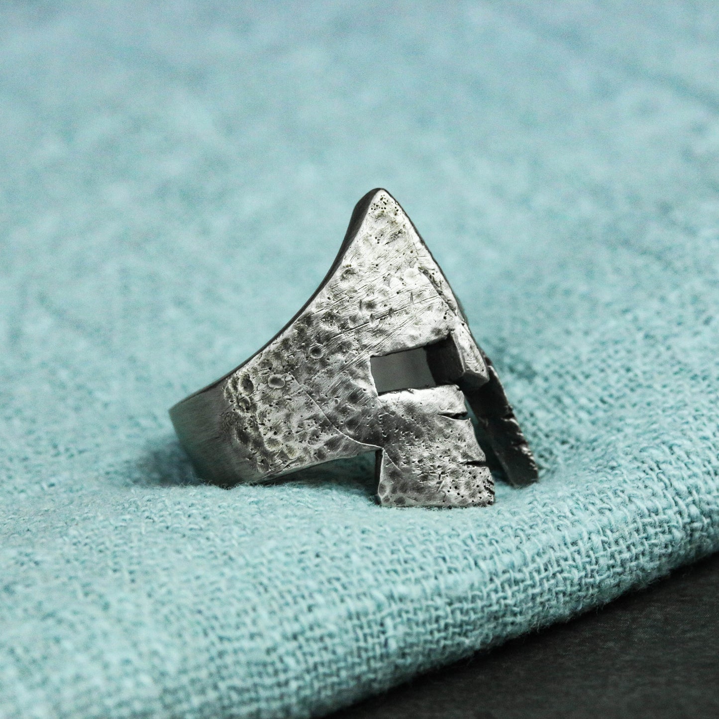 Spartan 925 Silver Ring, Spartan Shield Ring, Greek Warrior, Warrior Helmet, Spartan Warrior Ring, Men Silver Gift-Craftsmen made - SATANHORN