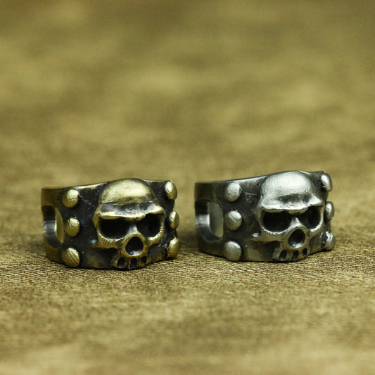 Pirate Skull 925 Silver Ring, Nautical Ring Sailor Jewelry, Punk Gothic Silver Ring-Craftsmen made - SATANHORN