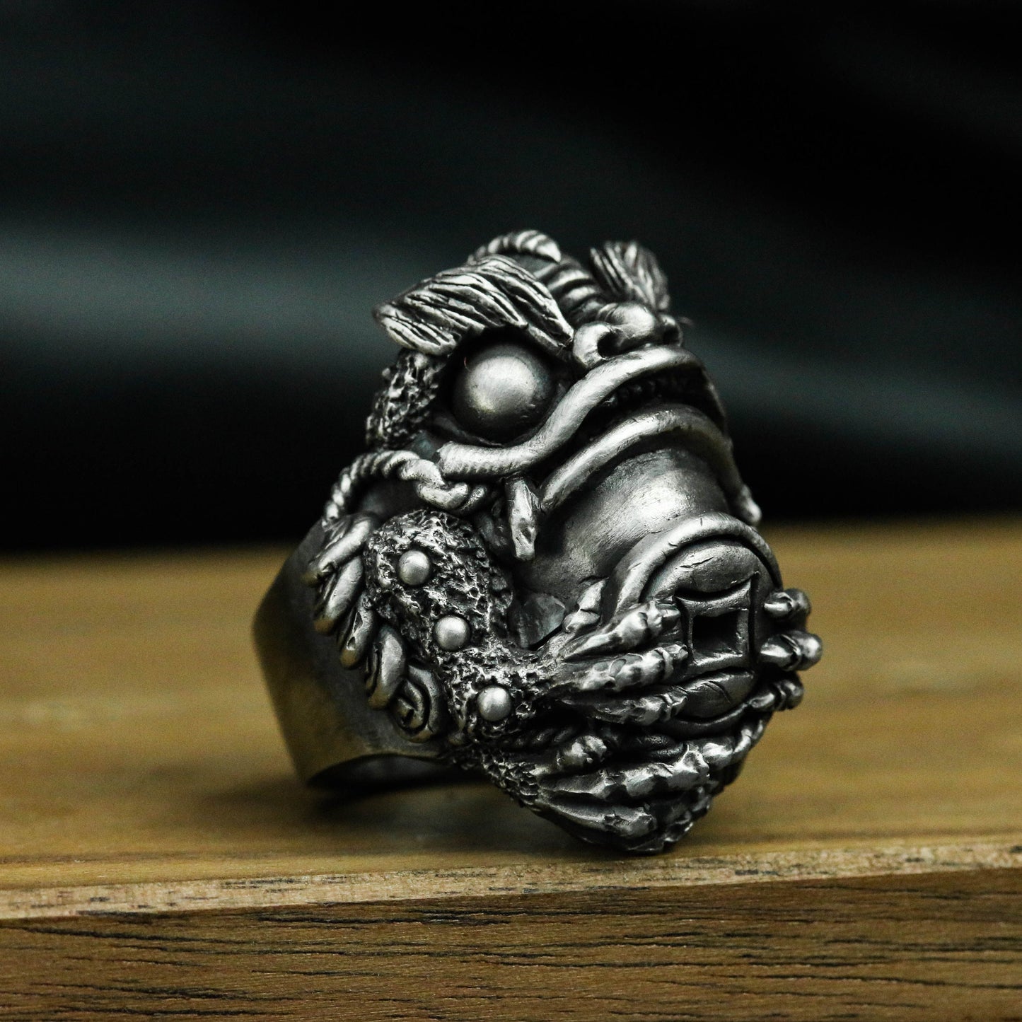 Golden Toad Lucky 925 Silver Ring, Frog Toad Ring, Money Copper Ring,925 sterling silver ring handmade jewelry - SATANHORN