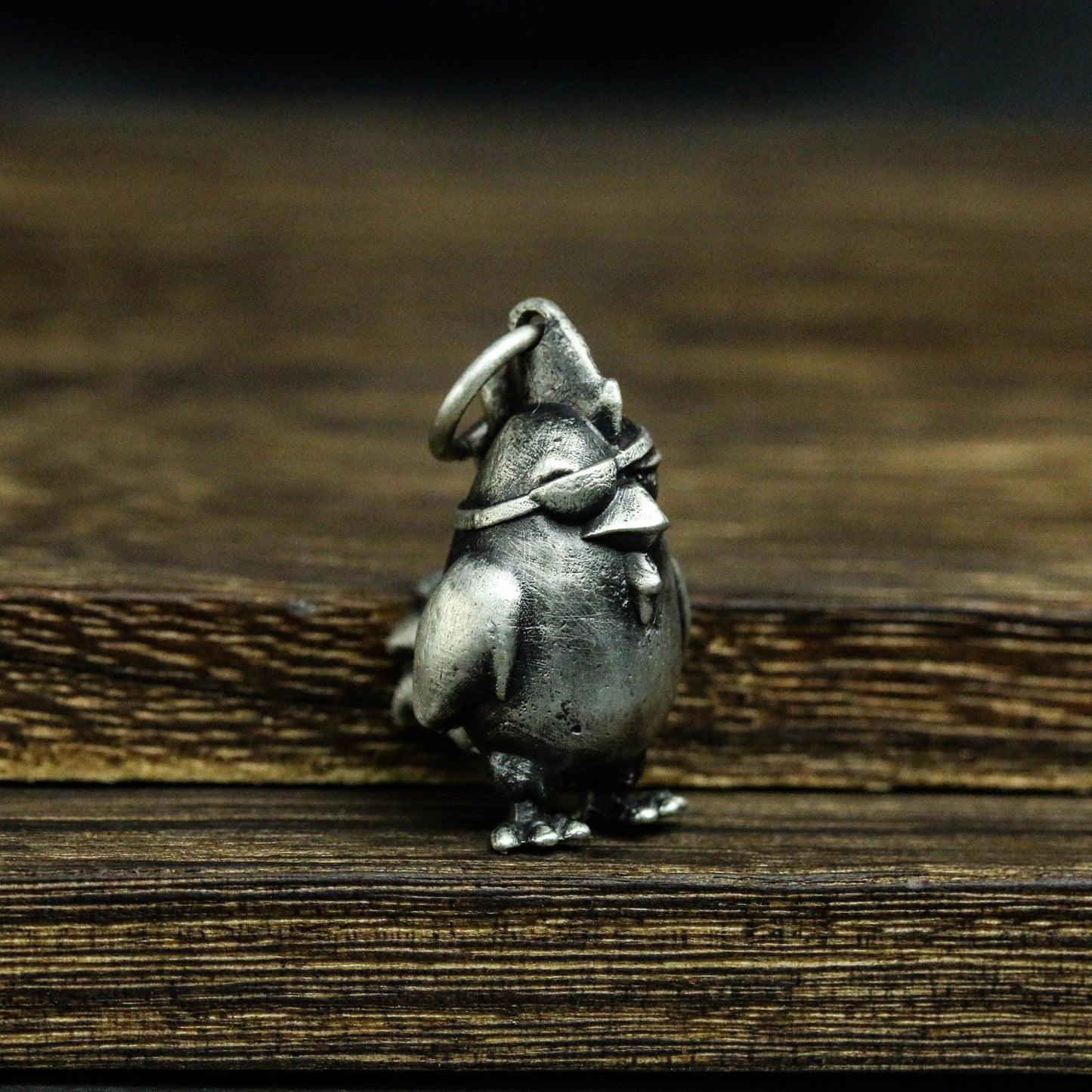 Little Rooster 925 Silver Pendant Necklace, One-Eyed Rogue Chicken Pendant Necklace, Cock Necklace,Silver Men's Accessories-Craftsman made