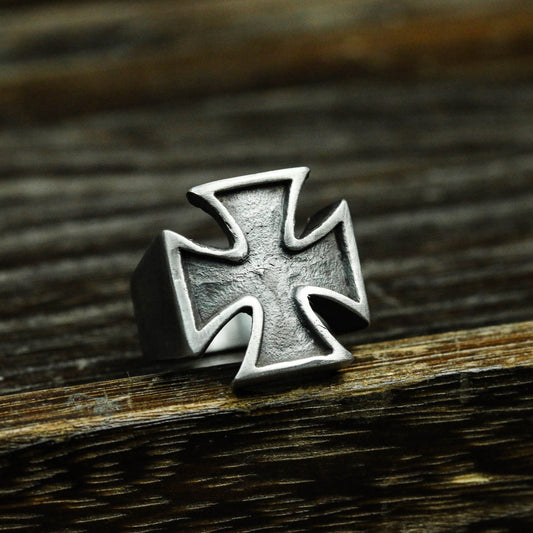Cross 925 Silver Ring, Windmill cross ring, Christ symbol silver jewelry personalized gift-Craftsmen made - SATANHORN