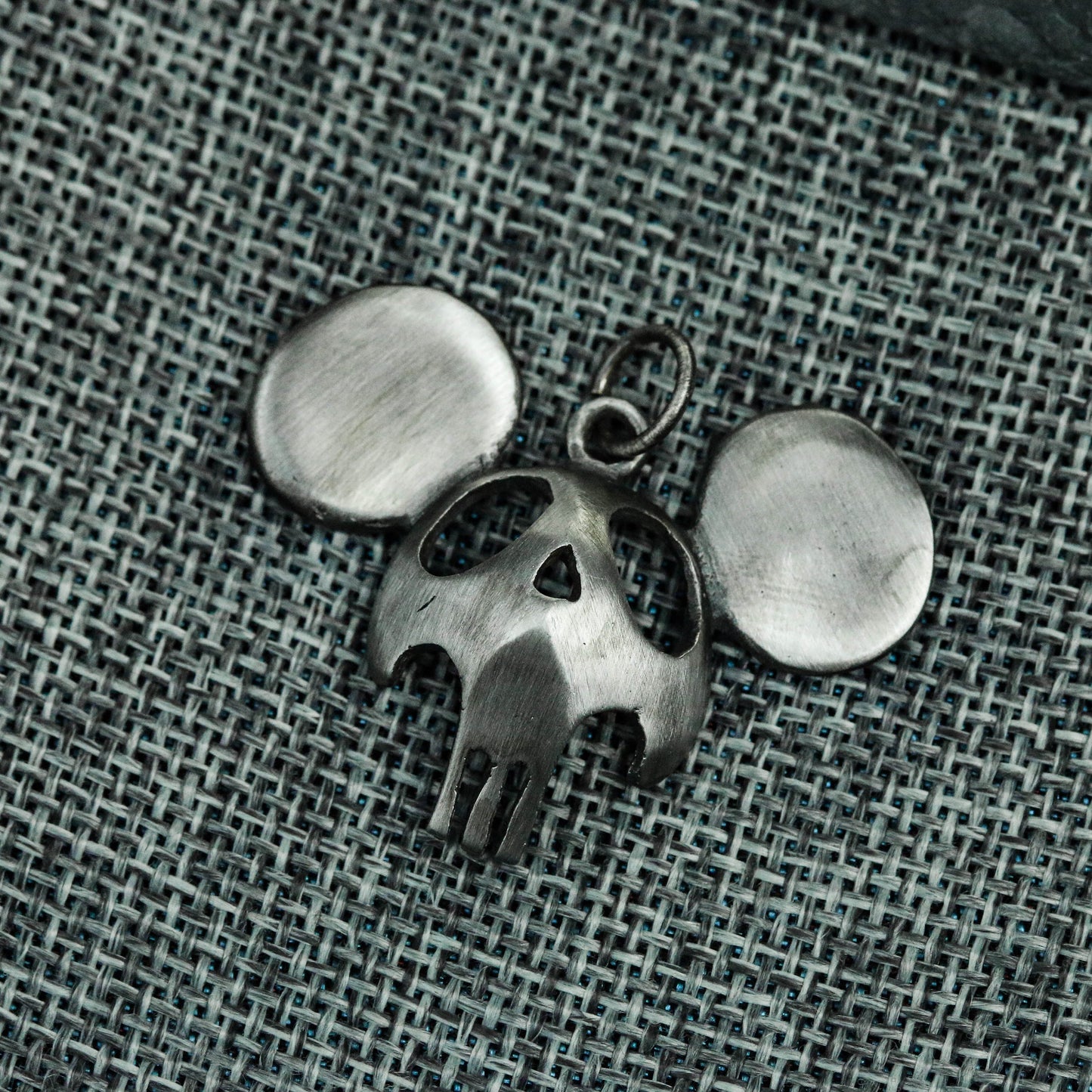 925 Silver Handmade Hip-Hop Style Big Ears Skull Light Luxury Small Necklace/Charm/Pendant