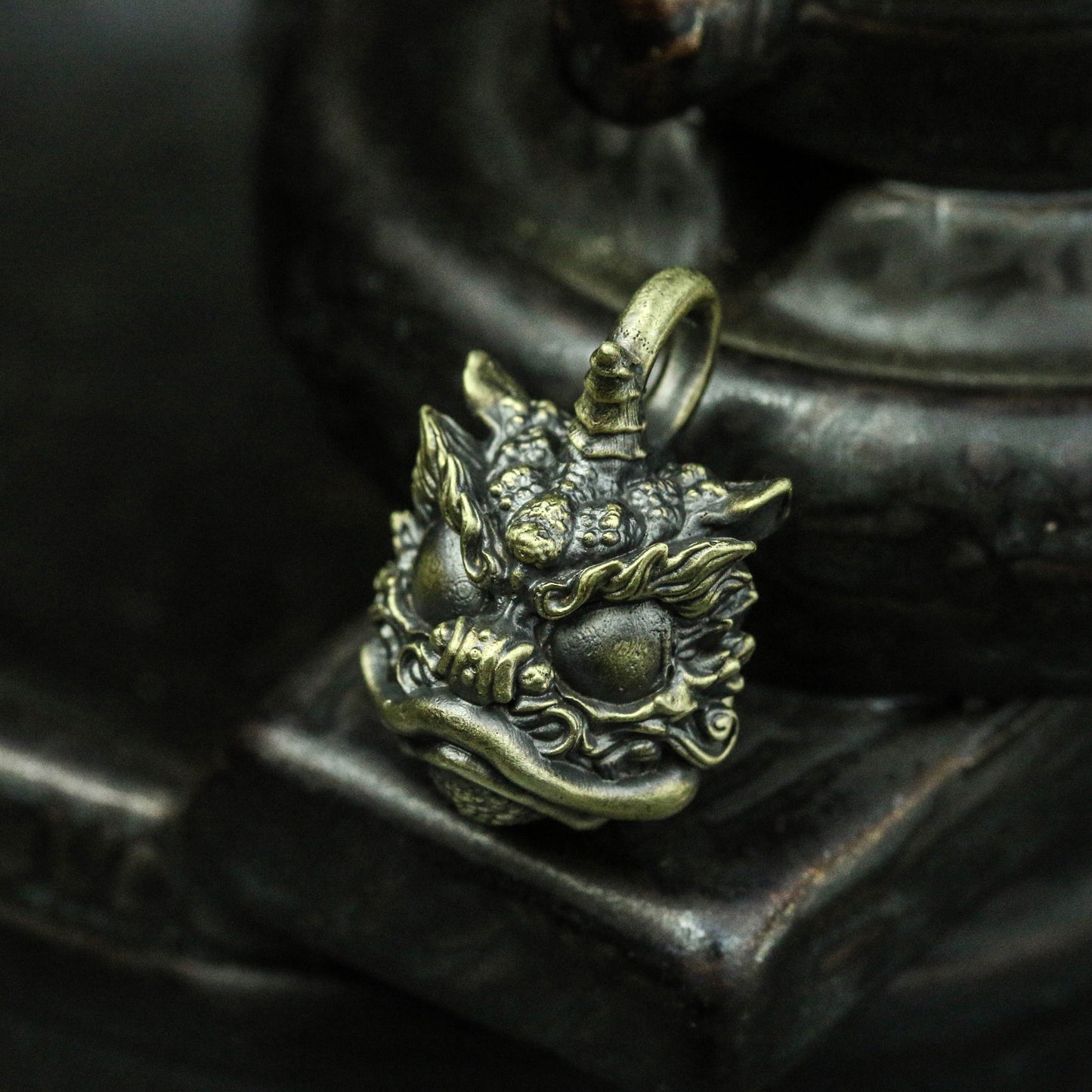 brave troops pendant Pixiu pendant dragon pendant Chinese lion pendant fantasy dragon jewelry craftsman making Buddhist brass jewelry