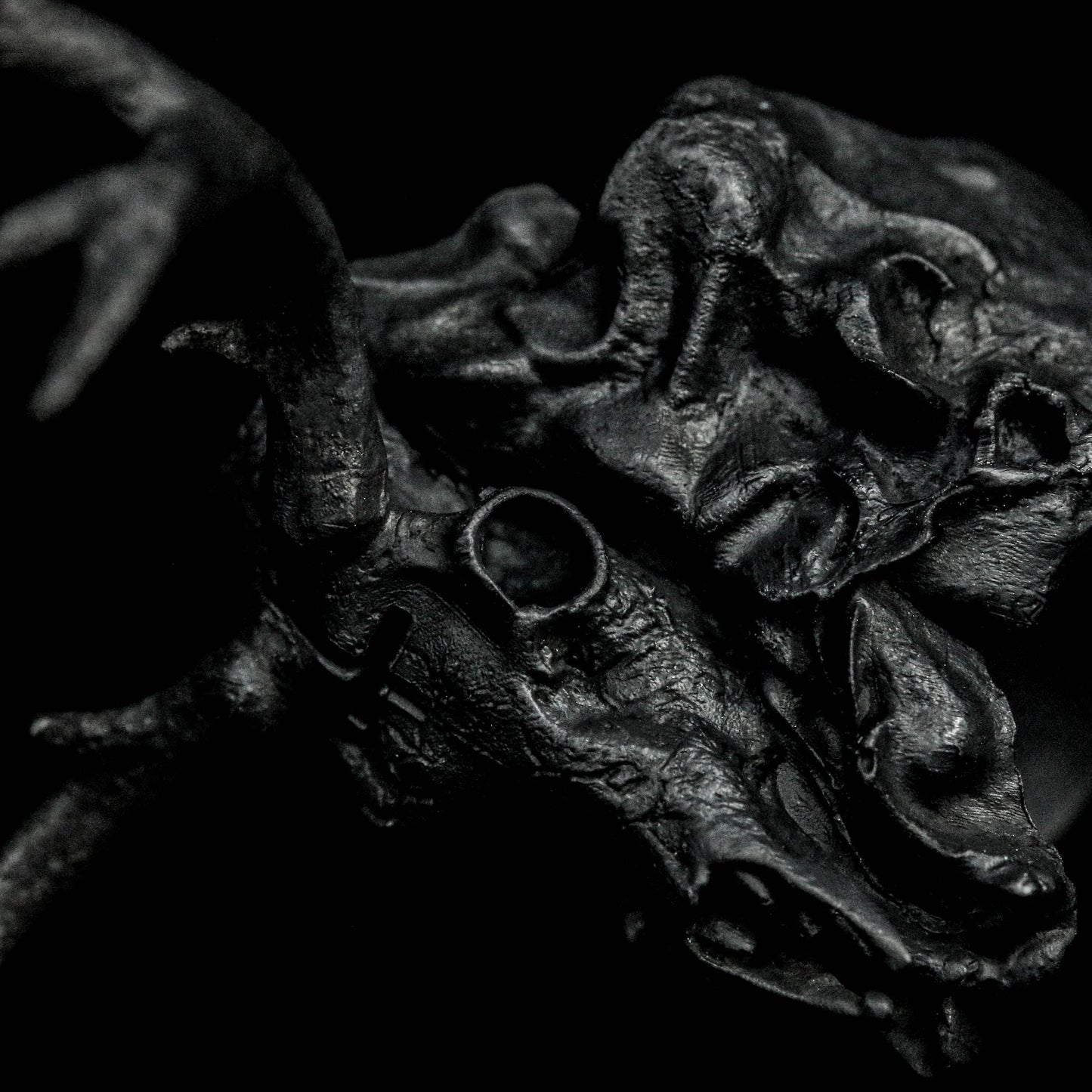 Skull Antler Desert Ring,Antlers Skull Silver Ring, Mule Deer Antler Ring, Deer Head Ring, Animal Ring.