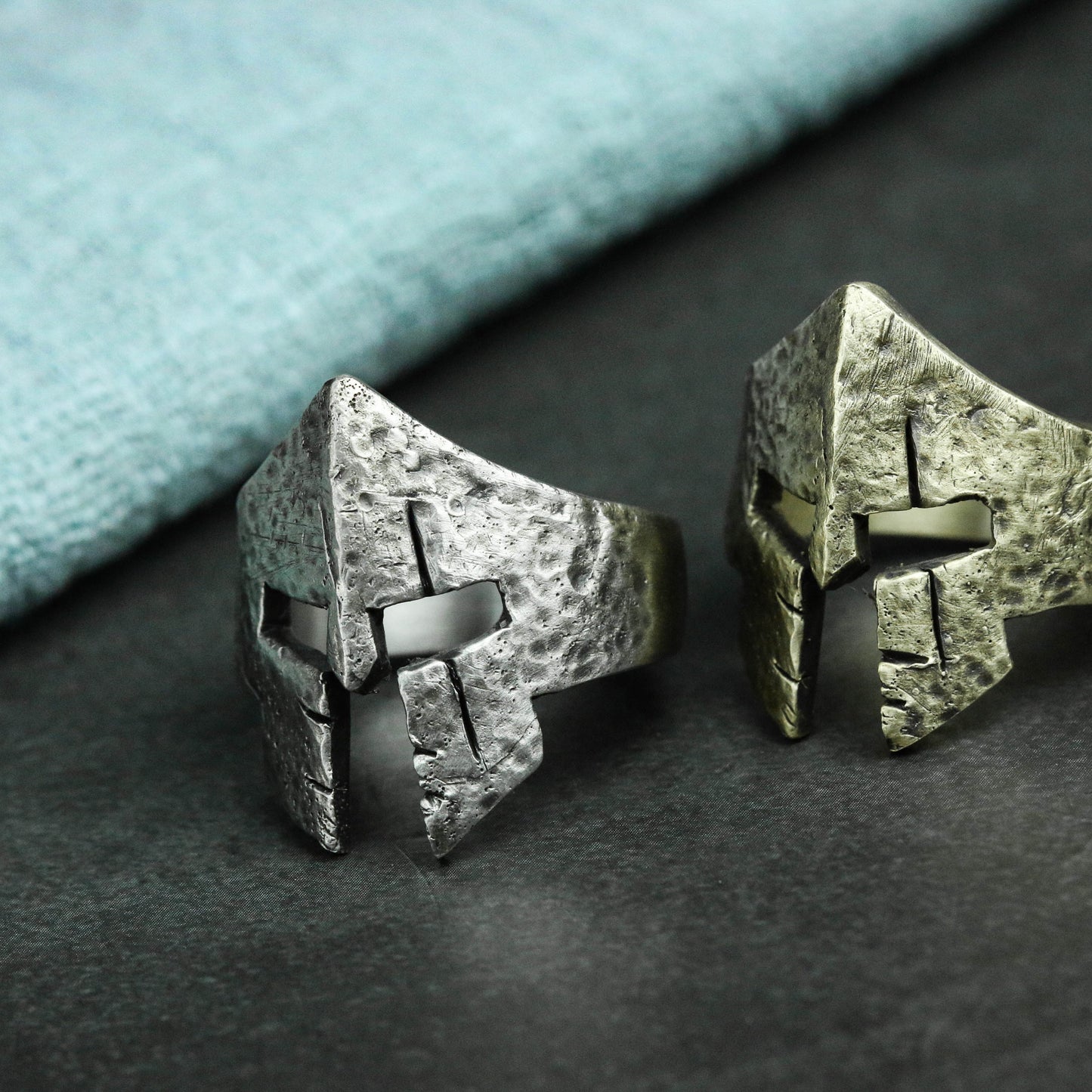 Spartan 925 Silver Ring, Spartan Shield Ring, Greek Warrior, Warrior Helmet, Spartan Warrior Ring, Men Silver Gift-Craftsmen made - SATANHORN