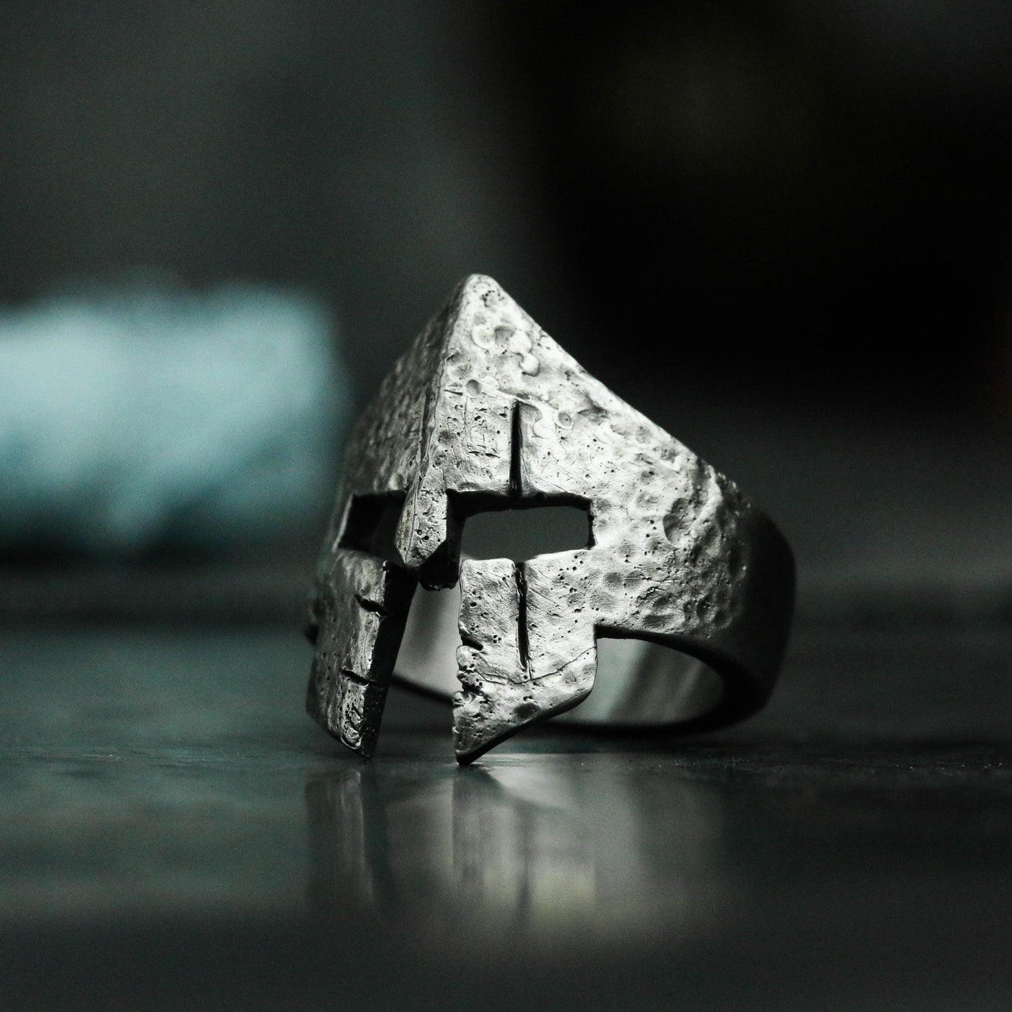 Spartan 925 Silver Ring, Spartan Shield Ring, Greek Warrior, Warrior Helmet, Spartan Warrior Ring, Men Silver Gift-Craftsmen made - SATANHORN