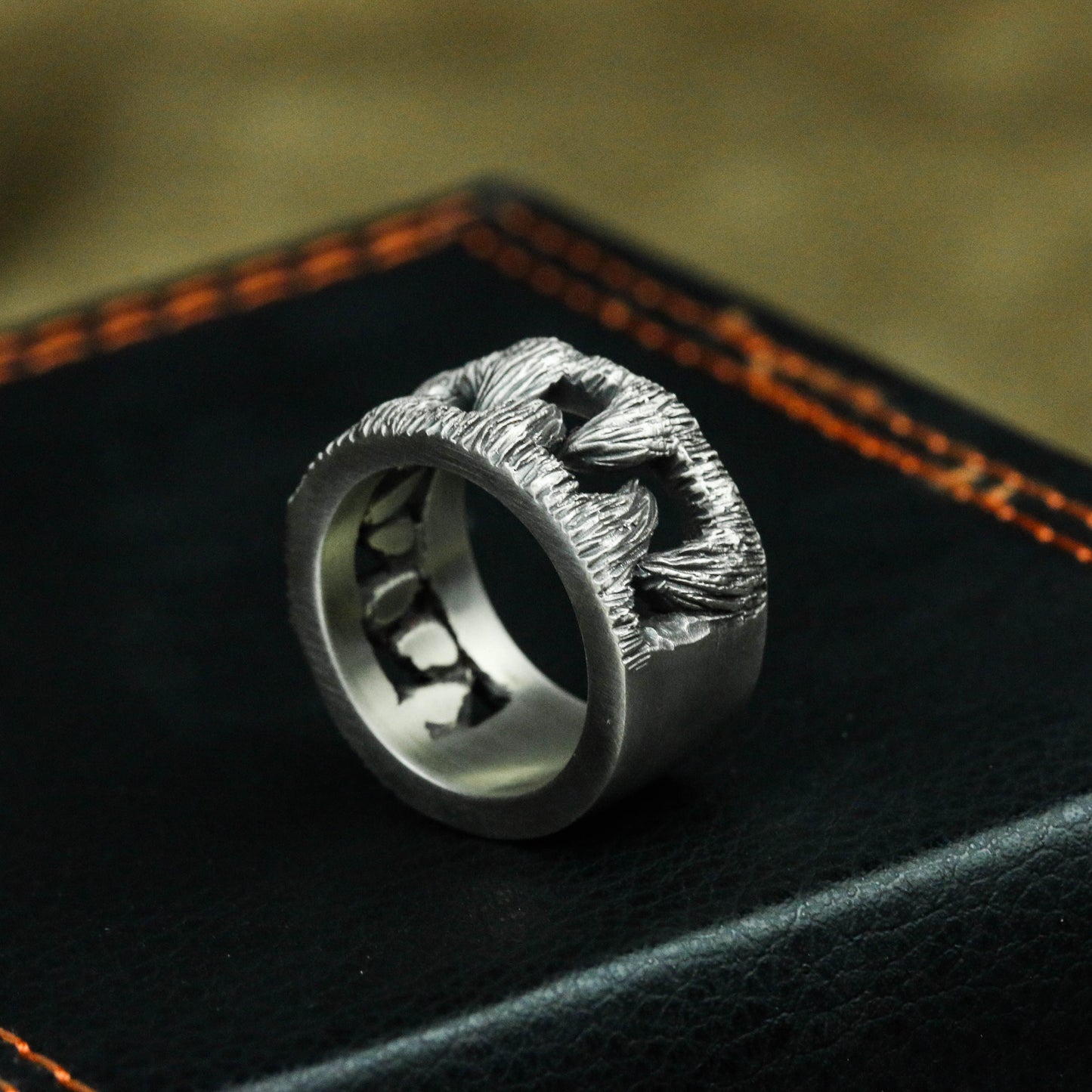 Fangs 925 Silver Ring,Dogtooth 925 Silver Ring, Monster Fang Vampire Ring-Craftsman made - SATANHORN