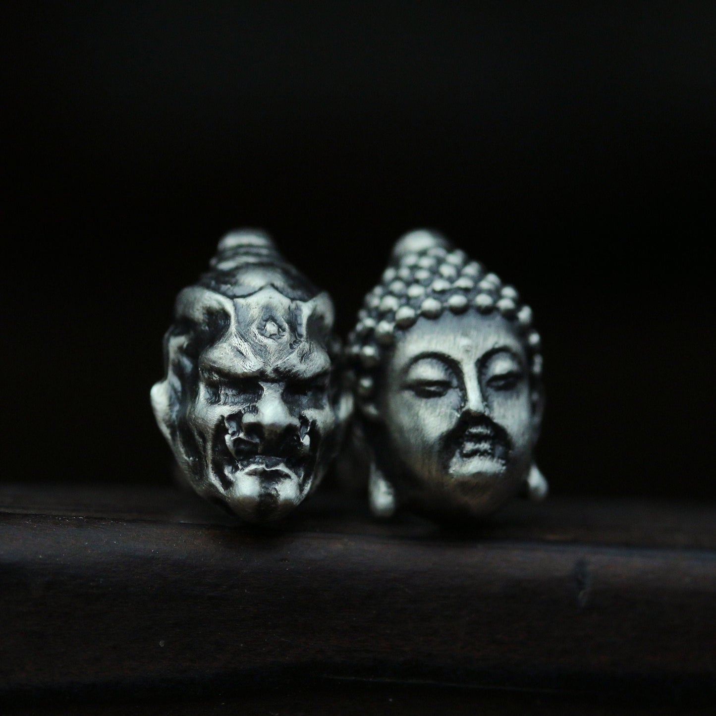 Sterling silver buddha devil earrings,Buddhist earrings, Buddhist jewelry, faith jewelry