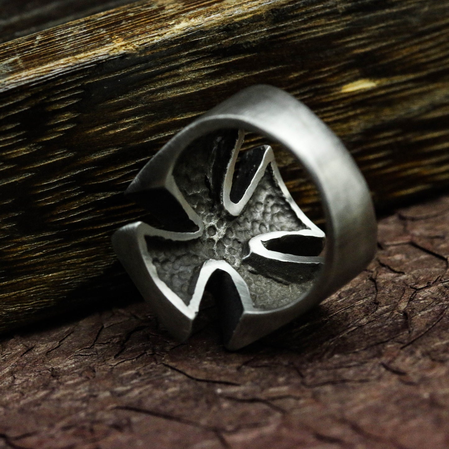 Cross 925 Silver Ring, Windmill cross ring, Christ symbol silver jewelry personalized gift-Craftsmen made - SATANHORN