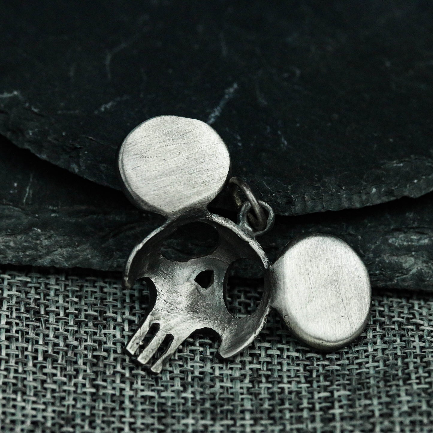 925 Silver Handmade Hip-Hop Style Big Ears Skull Light Luxury Small Necklace/Charm/Pendant