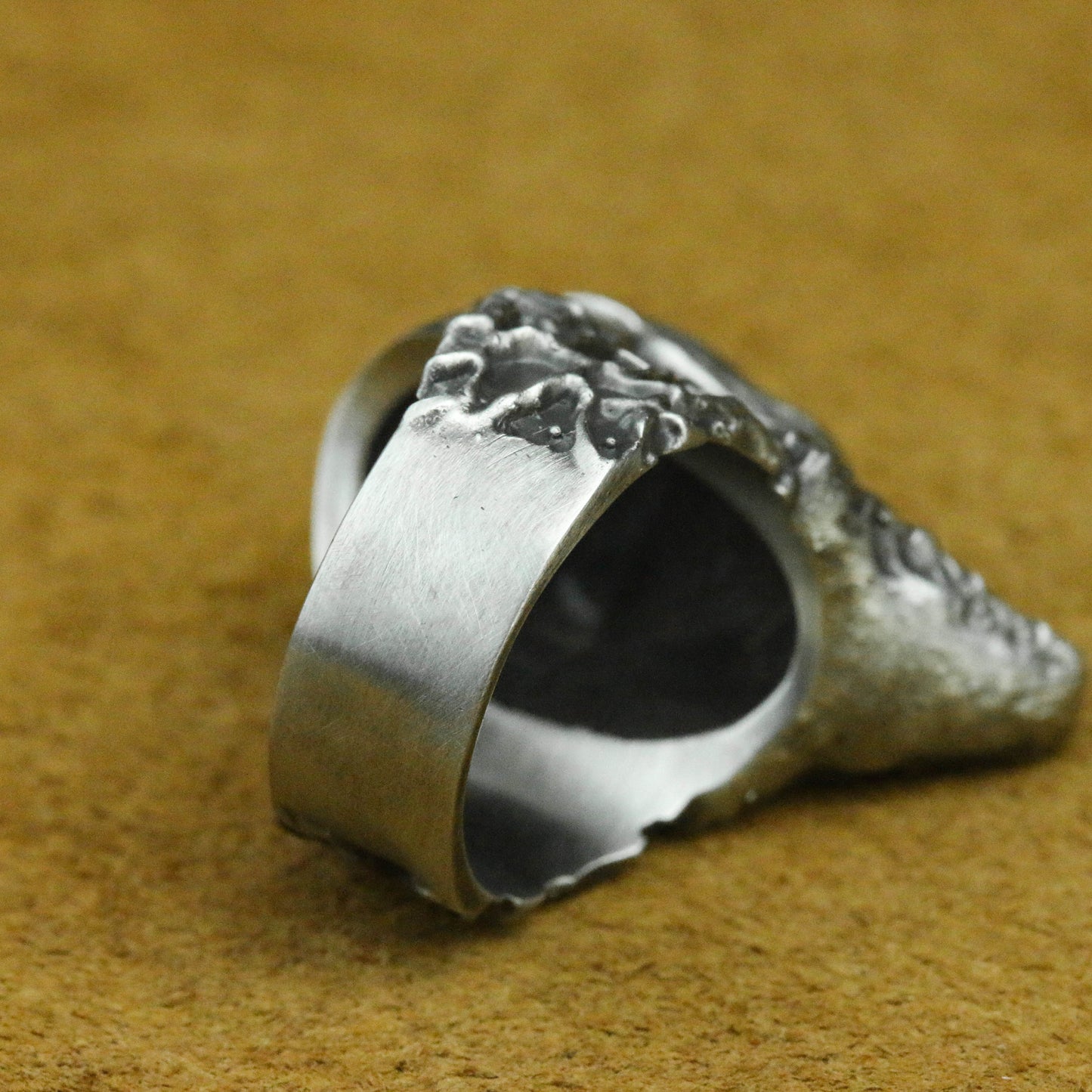 Symbiosis Skull Ring - Handcrafted 925 Silver Statement Jewelry for Men - SATANHORN