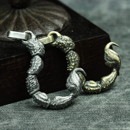 Scorpion Tail 925 Silver Pendant Necklace, Deadly Scorpion Necklace, Horror Necklace, Animal Necklace, Men's Accessories-Craftsmen made