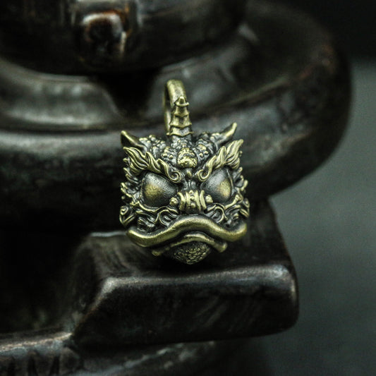 brave troops pendant Pixiu pendant dragon pendant Chinese lion pendant fantasy dragon jewelry craftsman making Buddhist brass jewelry
