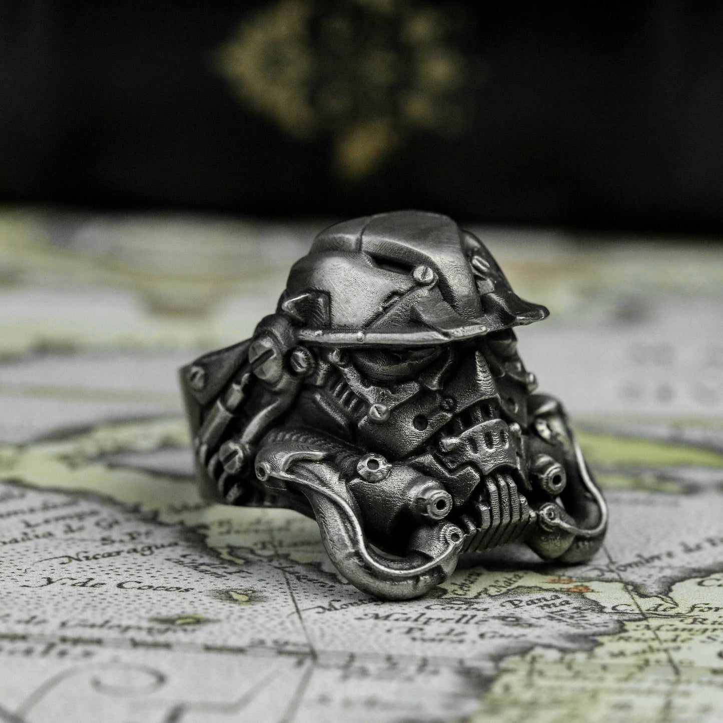 Warrior accessories Soldier Helmet-Inspired Ring, Handcrafted Jewelry – Artisan Made