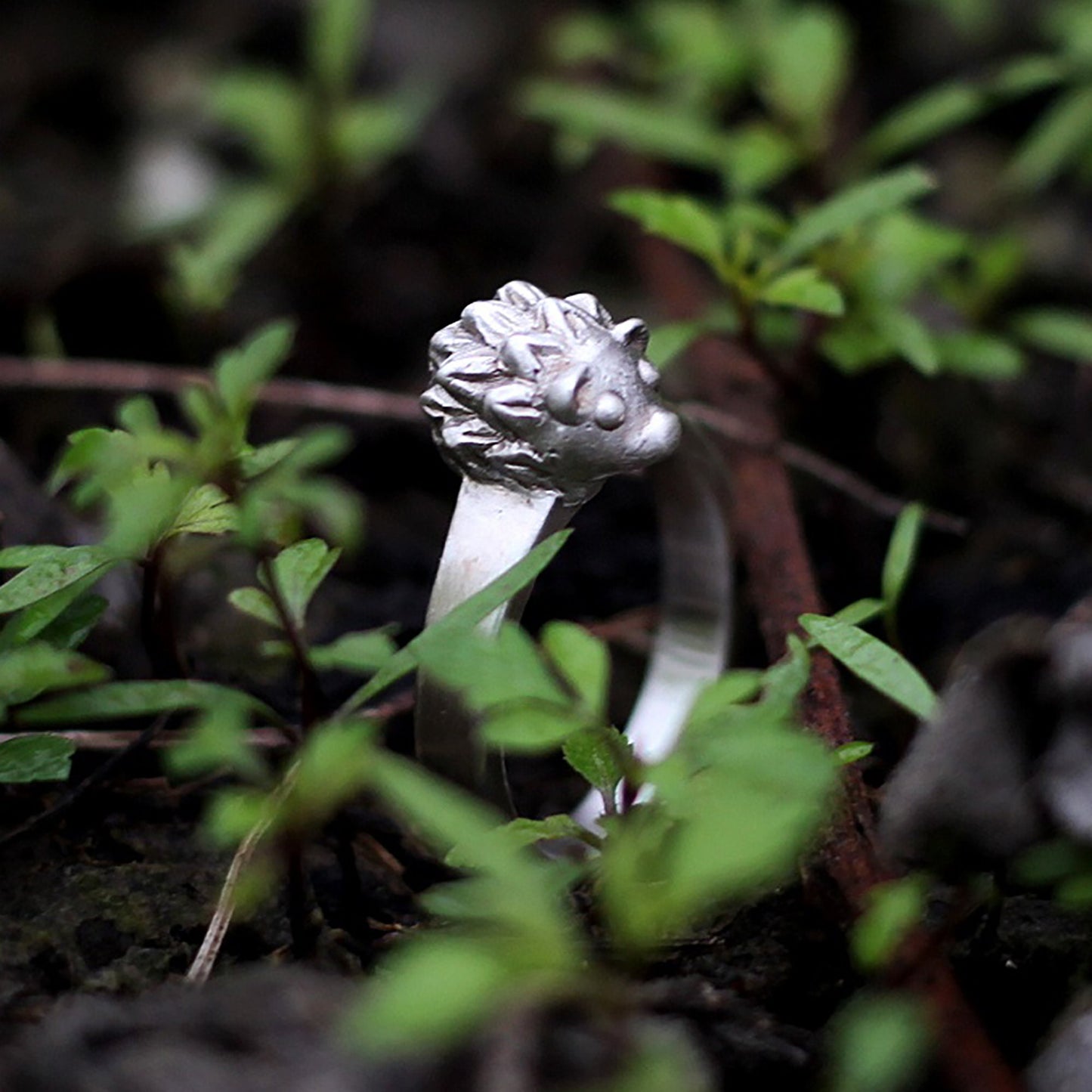 Hedgehog silver ring|Silver ring|Hedgehog ring|Hedgehog jewelry|Animal ring|Natural ring
