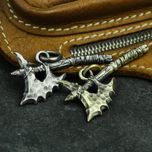 Flint Tomahawk 925 Silver Pendant Necklace, Axe Weapon Silver Necklace, Viking Necklace, Tribal Necklace, Men's Pendant-Craftsman made - SATANHORN