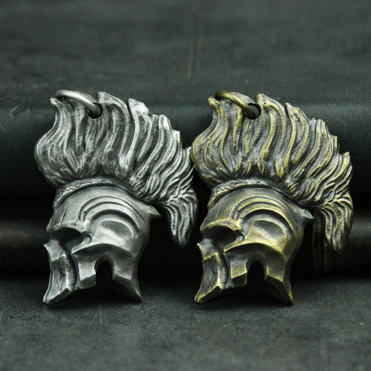 Spartan Warrior Helmet 925 Silver Pendant Necklace,Greek Warrior Helmet Necklace-Craftsman made