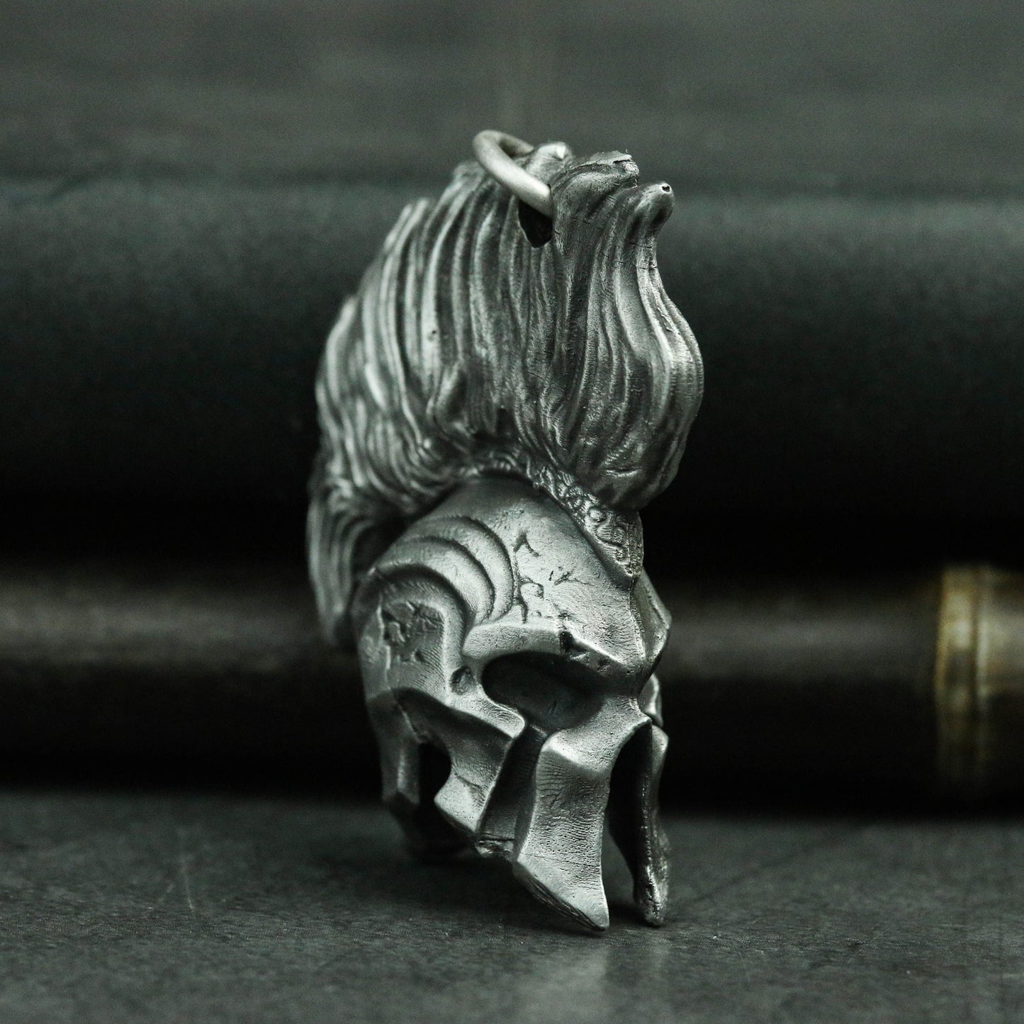 Spartan Warrior Helmet 925 Silver Pendant Necklace,Greek Warrior Helmet Necklace-Craftsman made