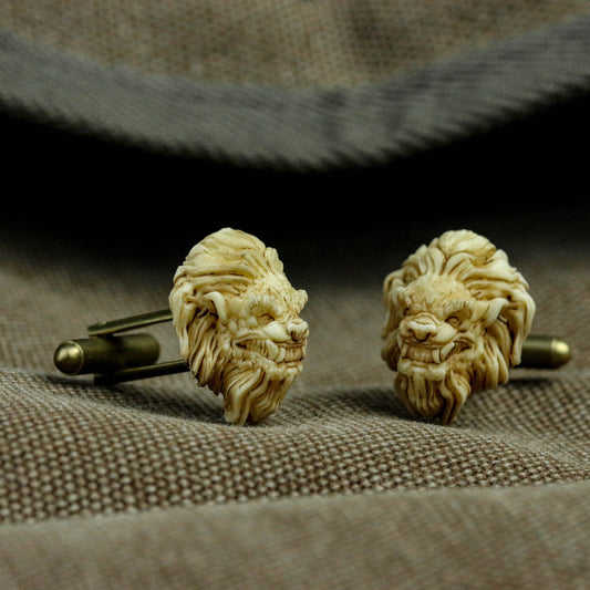 Lion Head Cufflinks|Shirt Cufflinks|Animal Cufflinks Elegant Cufflinks|Men's Accessories