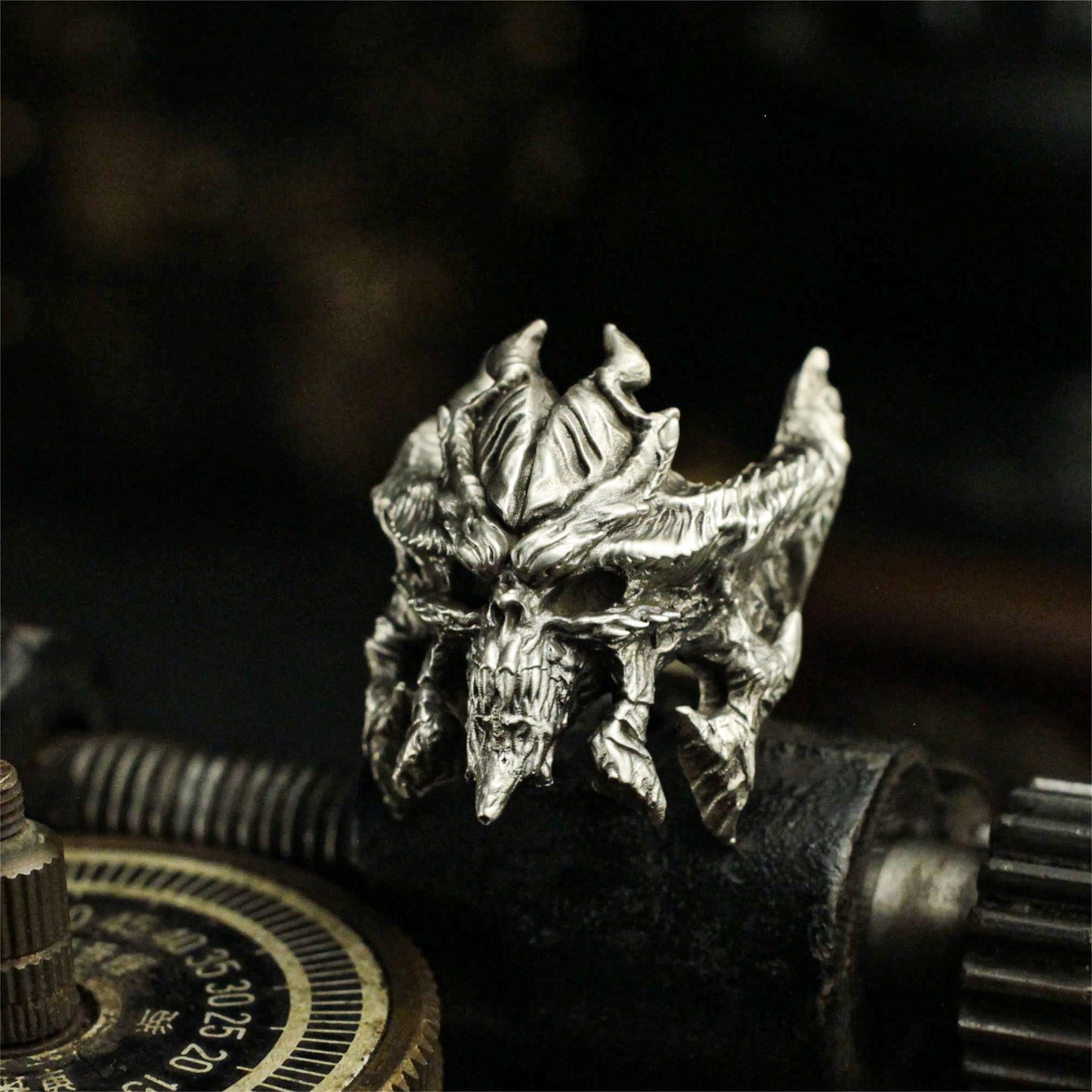 Shadow Lord Ring - 925 Sterling Silver Diabolical Power Symbol Jewelry - SATANHORN
