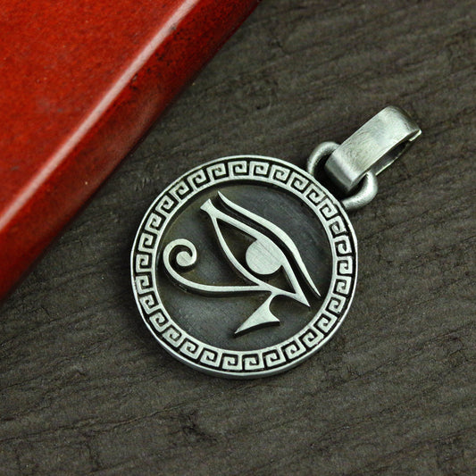 Eye of Horus 925 silver necklace on sale, handmade eye of Horus pendant, protective jewelry, symbol of royal rights