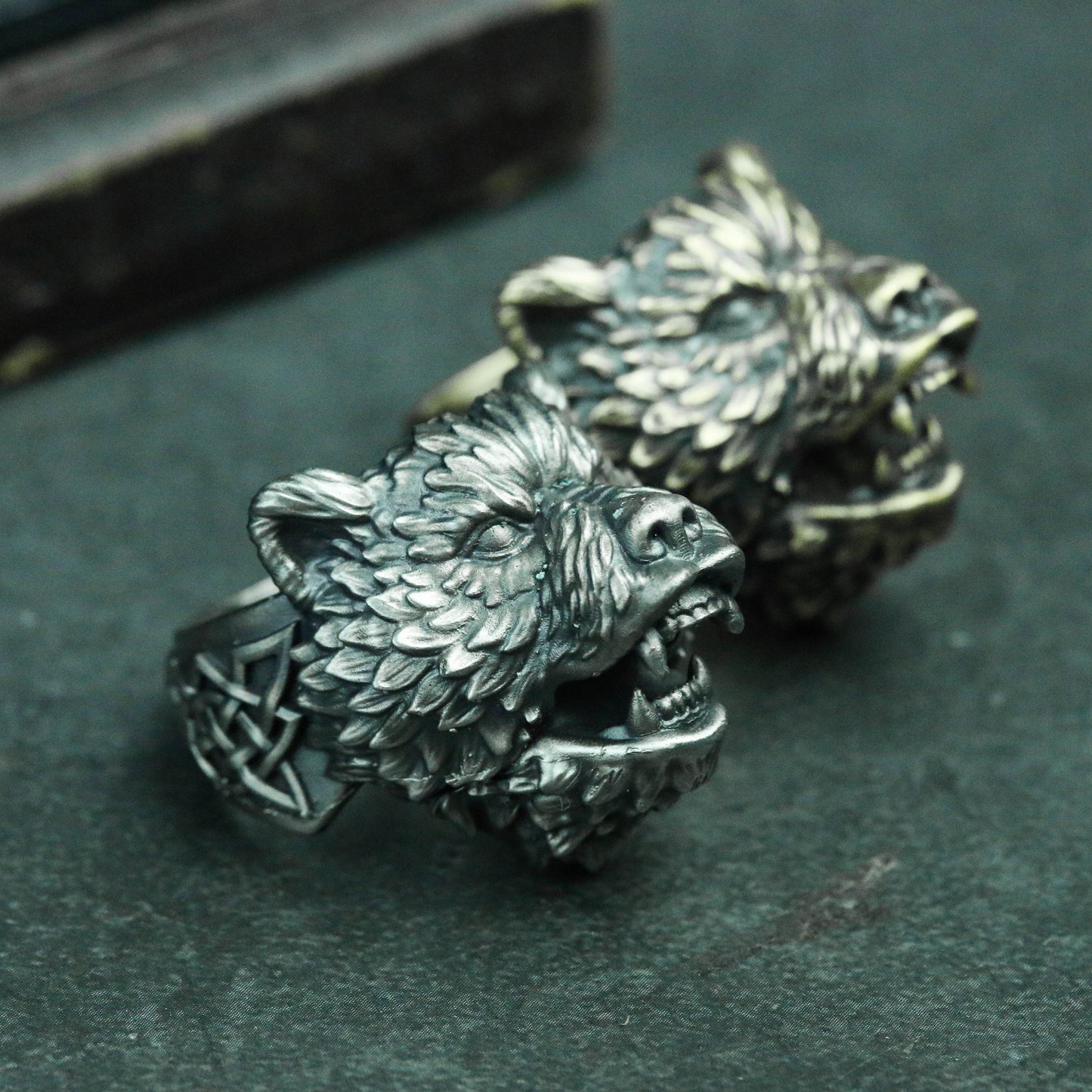 Black bear 925 silver ring, roaring brown bear silver ring, handmade silver ring, unique charm silver ring - SATANHORN