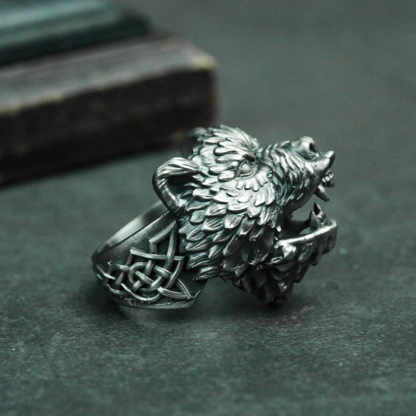 Black bear 925 silver ring, roaring brown bear silver ring, handmade silver ring, unique charm silver ring - SATANHORN